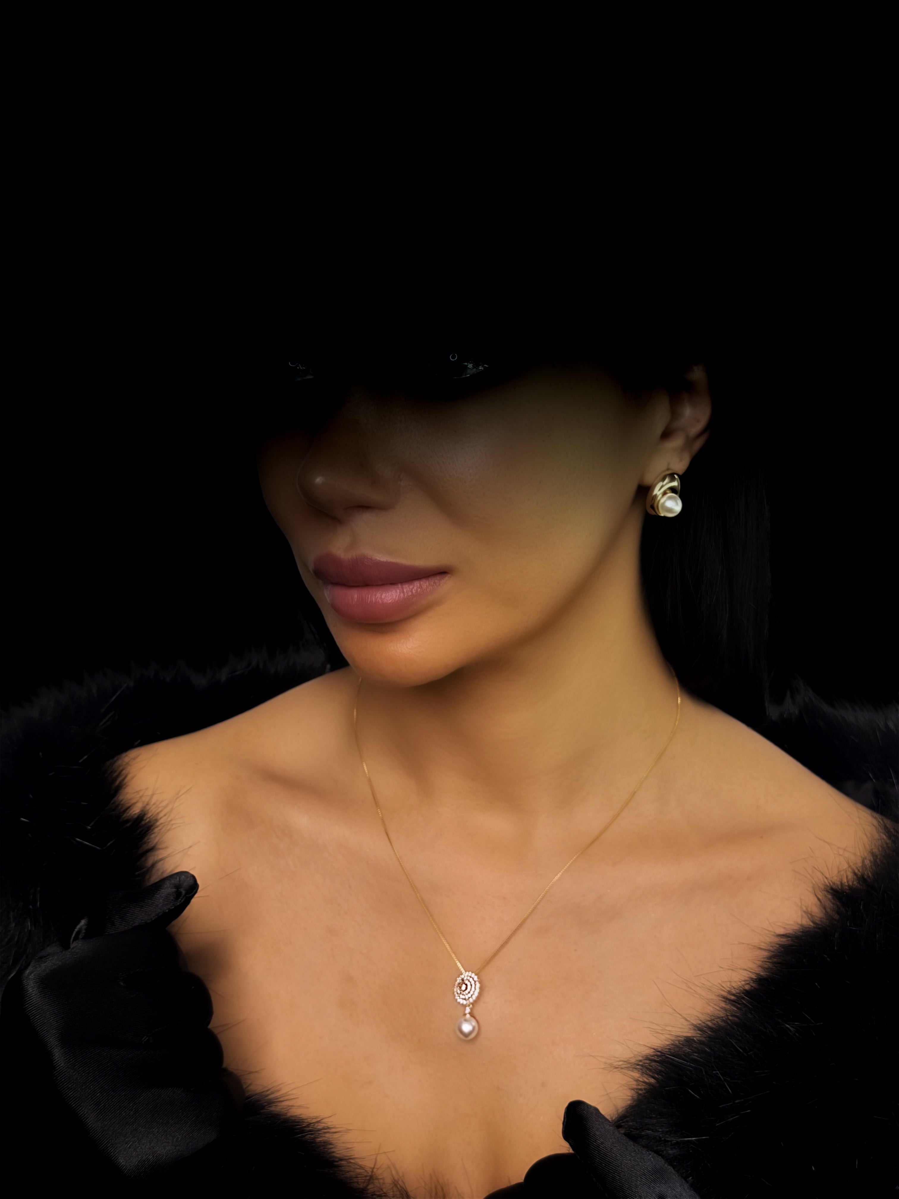 Perle Lumière – Halskette mit Shell-Perle und Zirkonia