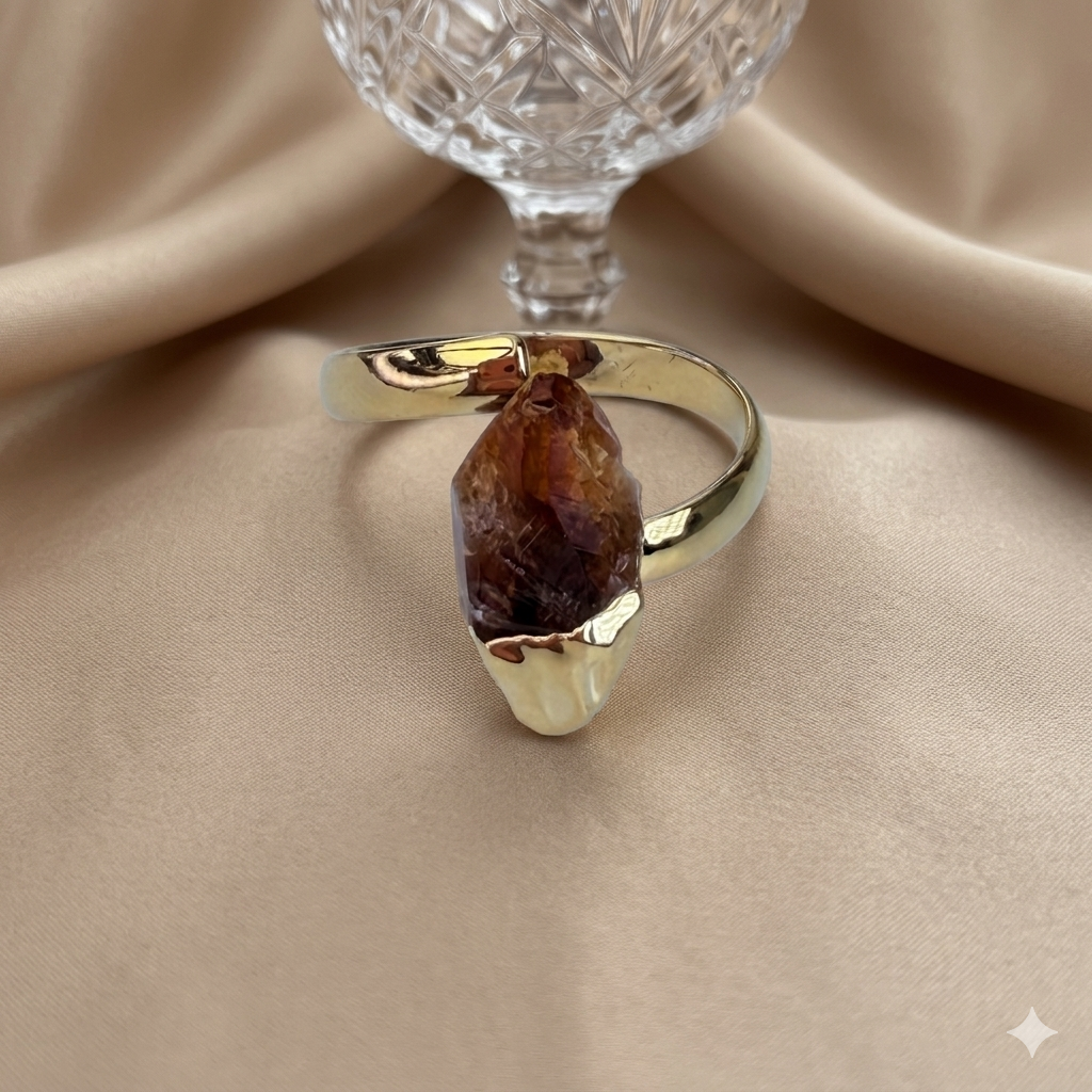 Citrin-Ring Lumière Dorée