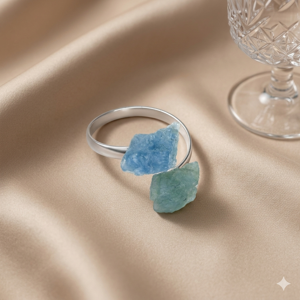 Aquamarin-Ring Mer Calme