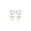 Yellow Fancy Heart Ohrringe