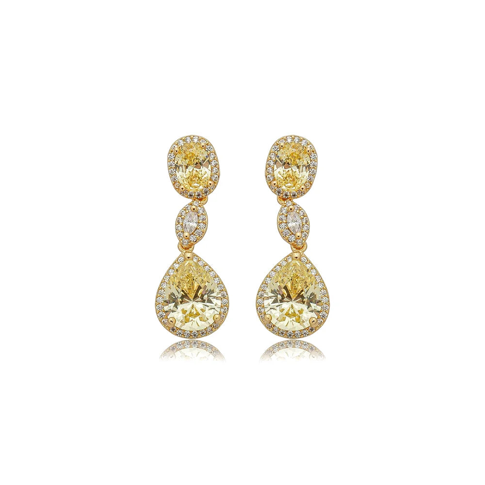 Gold Yellow Fancy Elegance Ohrringe