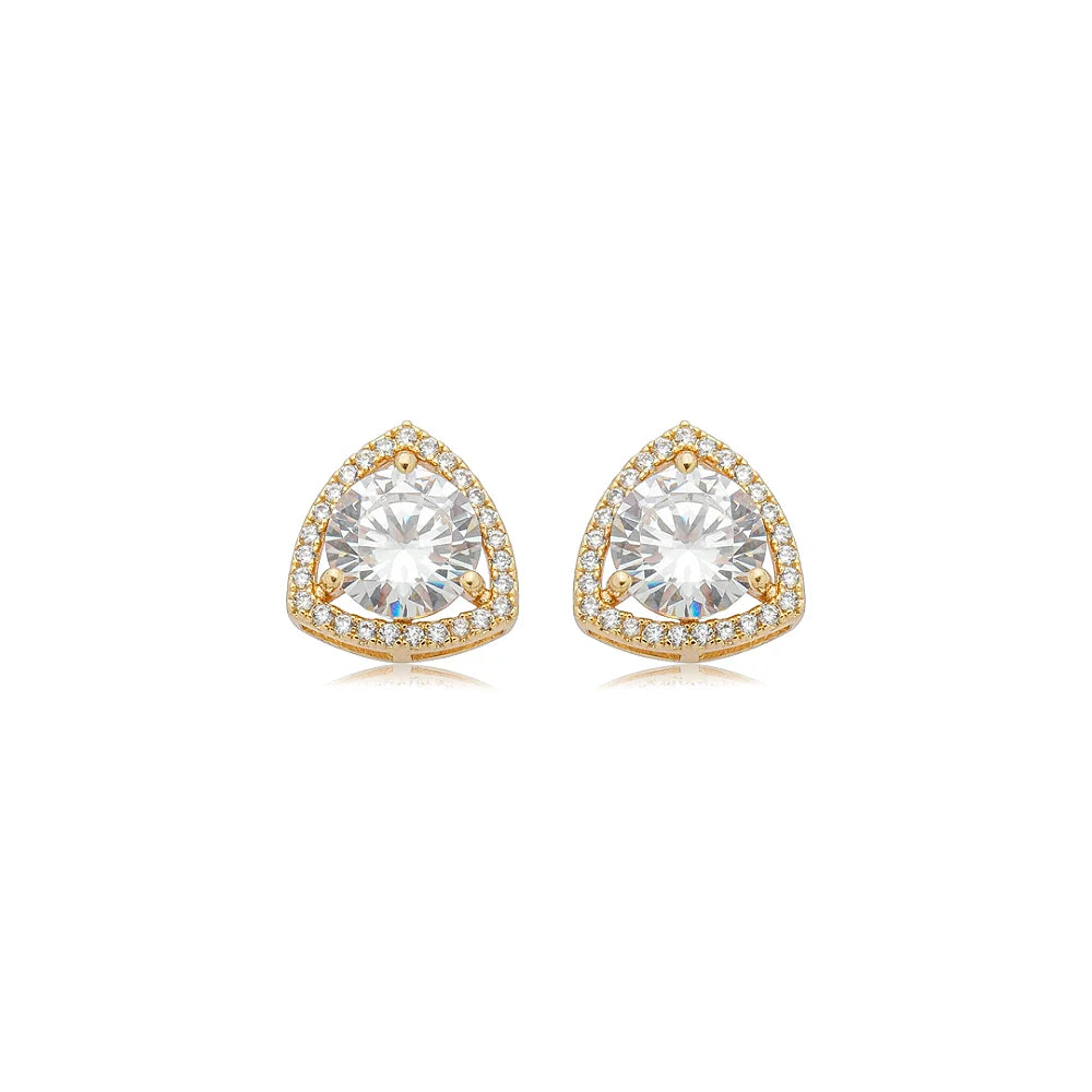 Golden Crystal Trinity Ohrringe