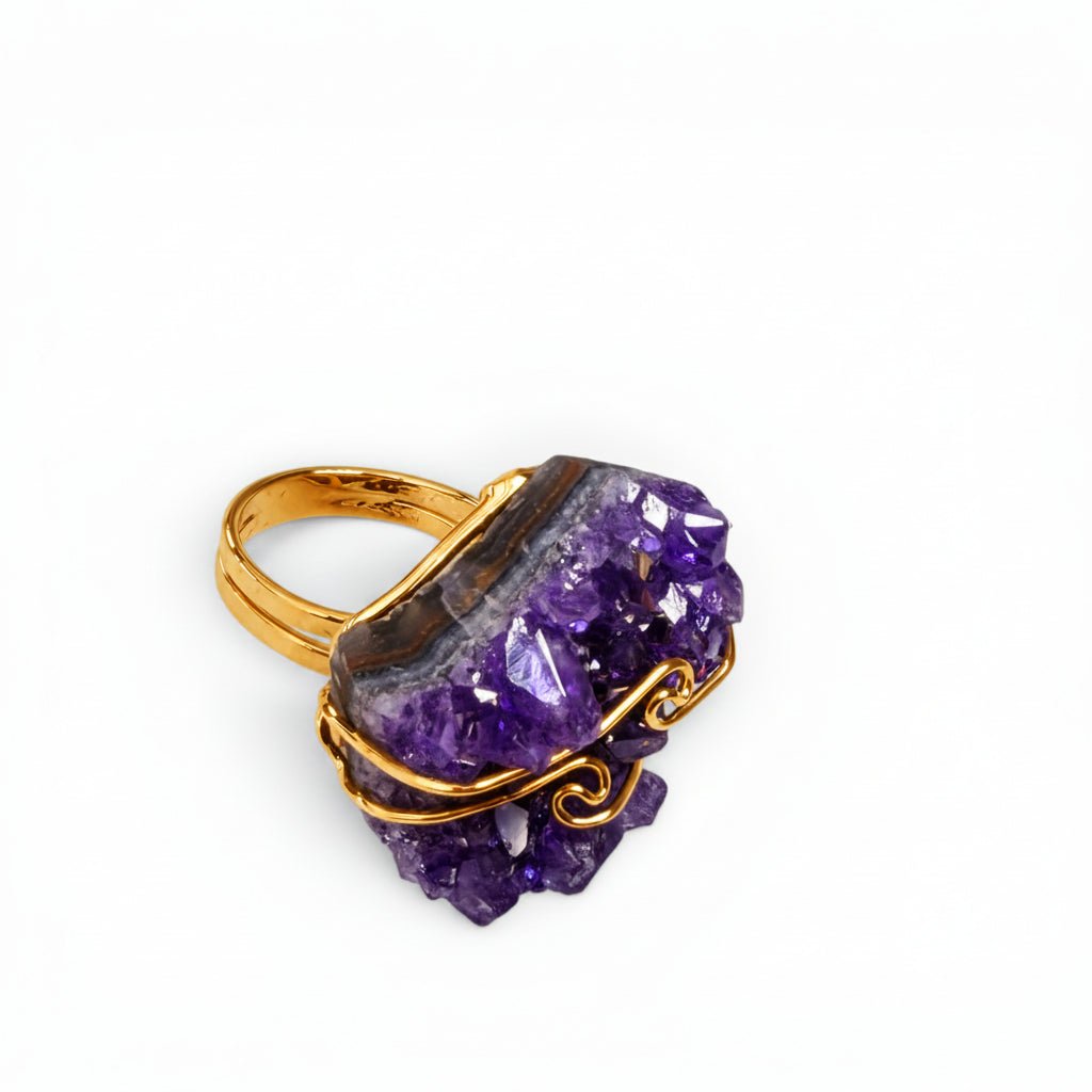 Amethyst - Drusen - Ring Violet Mystique - Maison Venus Noir