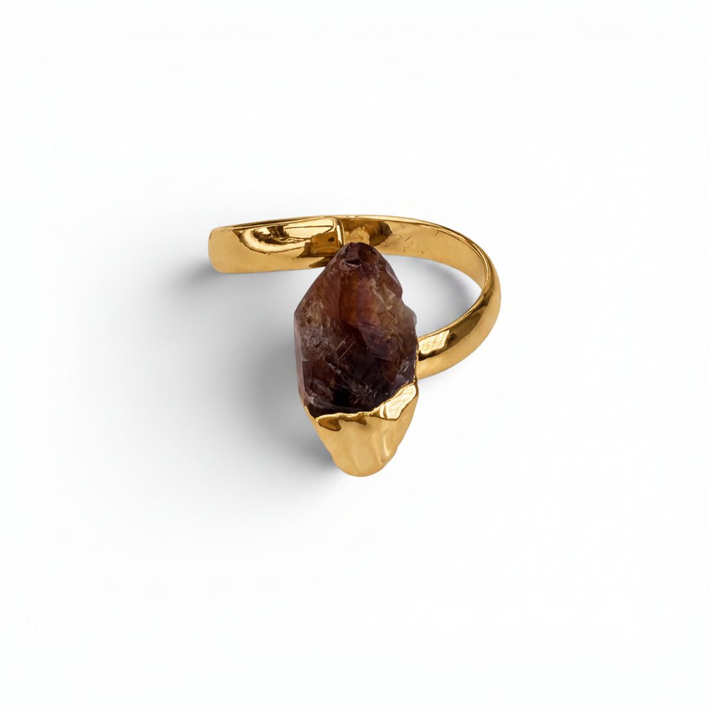 Citrin - Ring Lumière Dorée - Maison Venus Noir