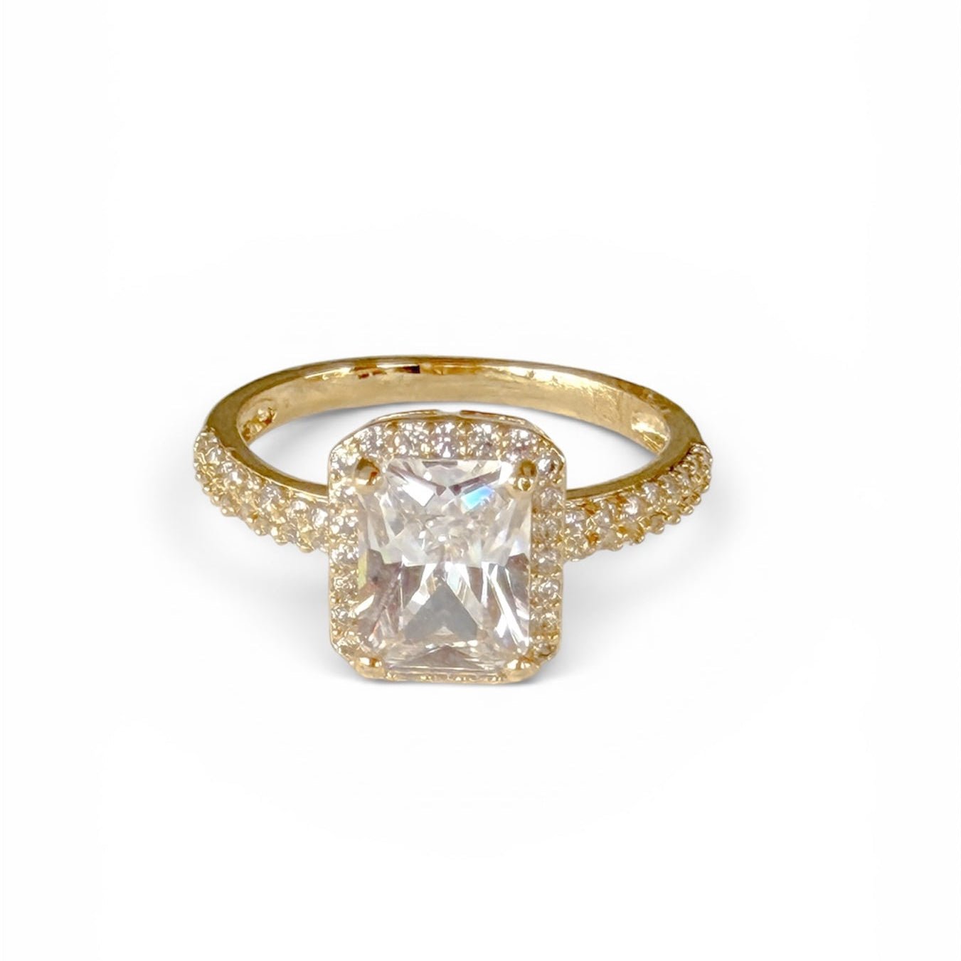 Golden Crystal Radiance Ring - Maison Venus Noir