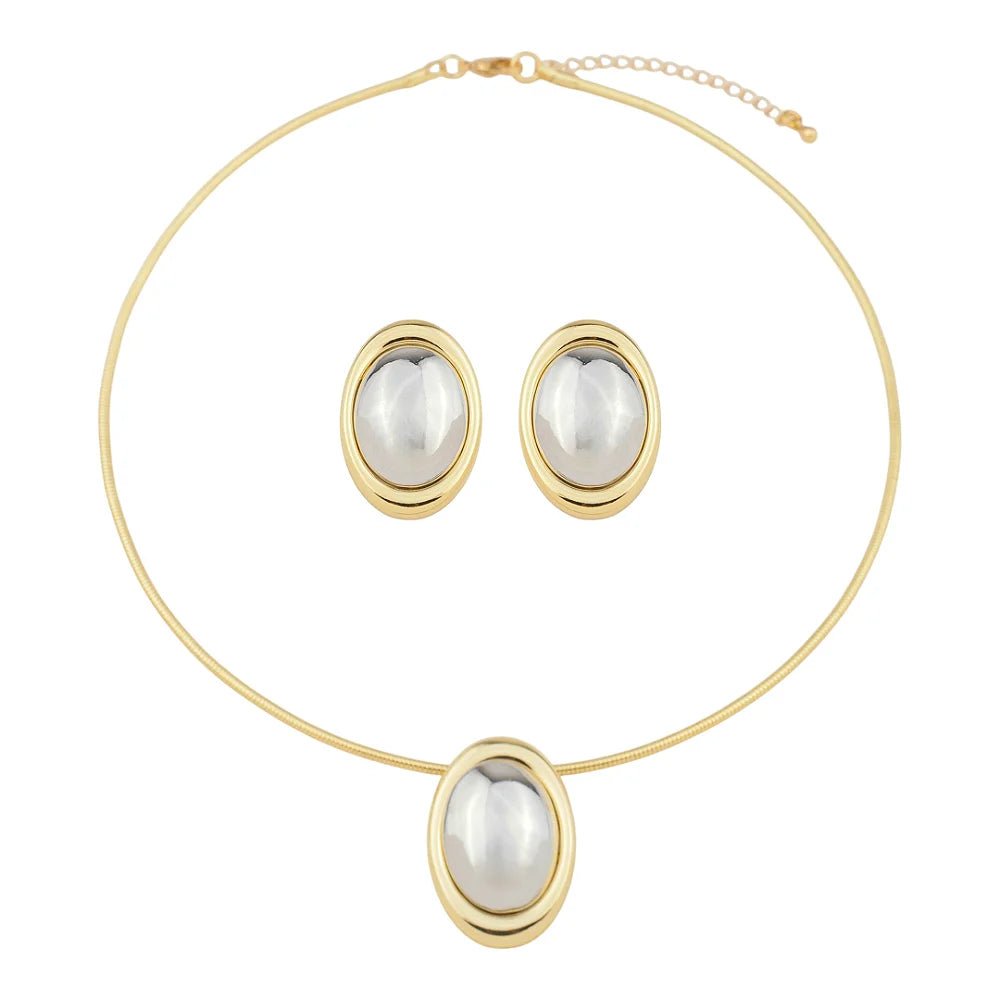 Moonlight Oval Schmuckset - Maison Venus Noir