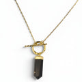 Onyx - Kristallspitzen - Halskette Noir Absolu - Maison Venus Noir