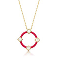 Orion Rouge – Halskette mit rotem Emaille - Anhänger - Maison Venus Noir