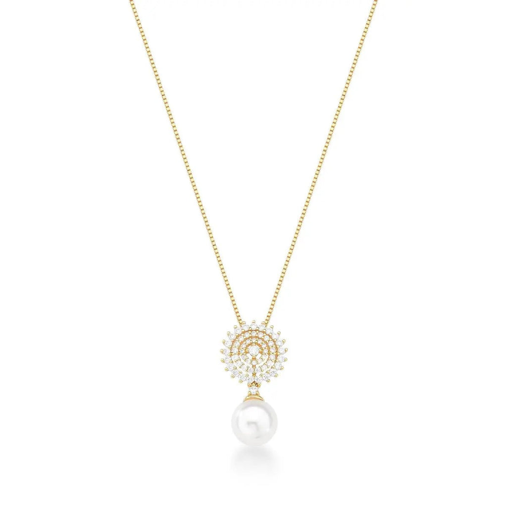 Perle Lumière – Halskette mit Shell - Perle und Zirkonia - Maison Venus Noir