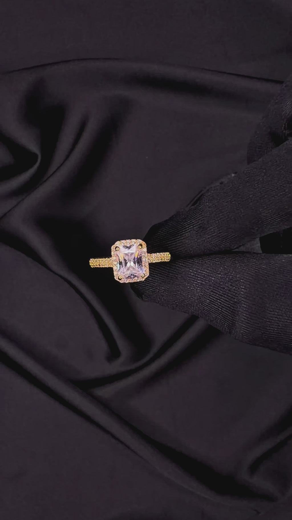 Golden Crystal Radiance Ring