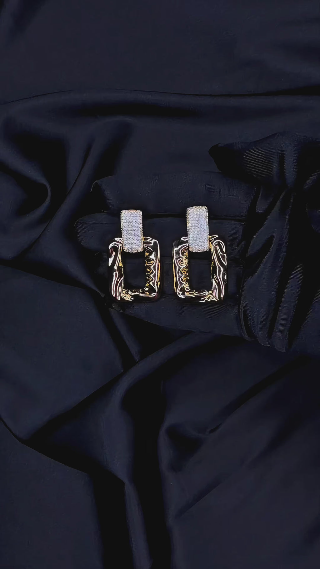 Golden Crystal Radiance Earrings
