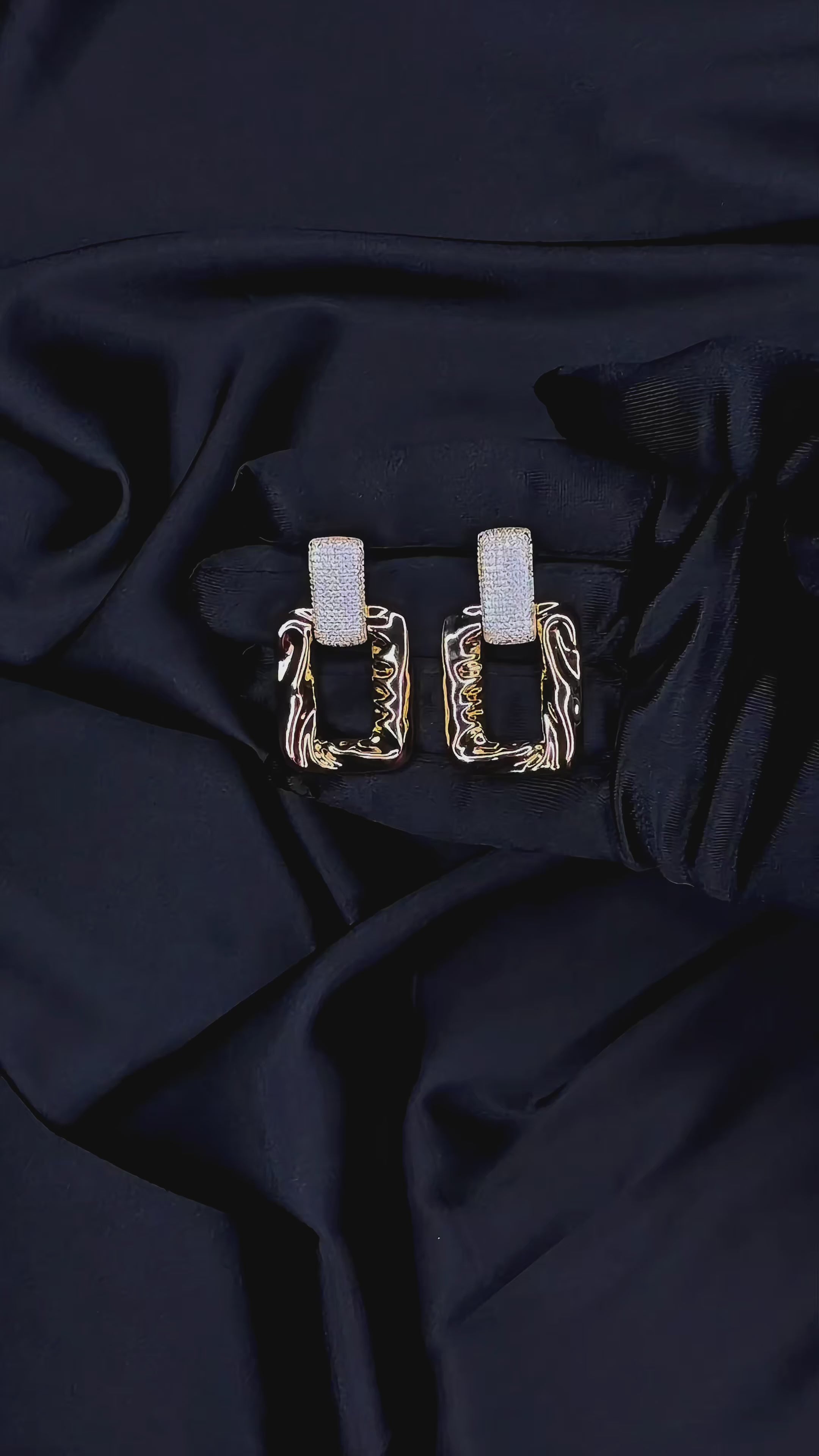 Golden Crystal Radiance Earrings